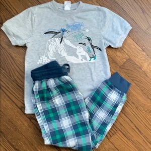 Flannel pajama pants and matching top